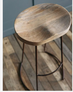 Tabouret de bar industriel moderne en métal, mobilier pour comptoir de cuisine, café, restaurant, usage domestique et commercial. - Product Image 1