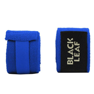 Bandages de boxe personnalisés avec logo, bleus, en coton élastique, fermeture auto-agrippante, équipement de protection unisexe - Product Image 2