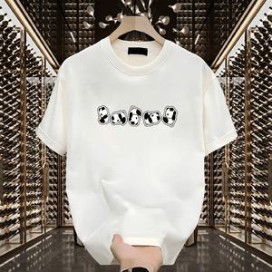 Camiseta de Marca Moderna para Hombre, Verano 2026, Casual, Holgada, de Algodón, Manga Corta, Blanca, con Tejido de Punto de 240 Gramos - Product Image 6
