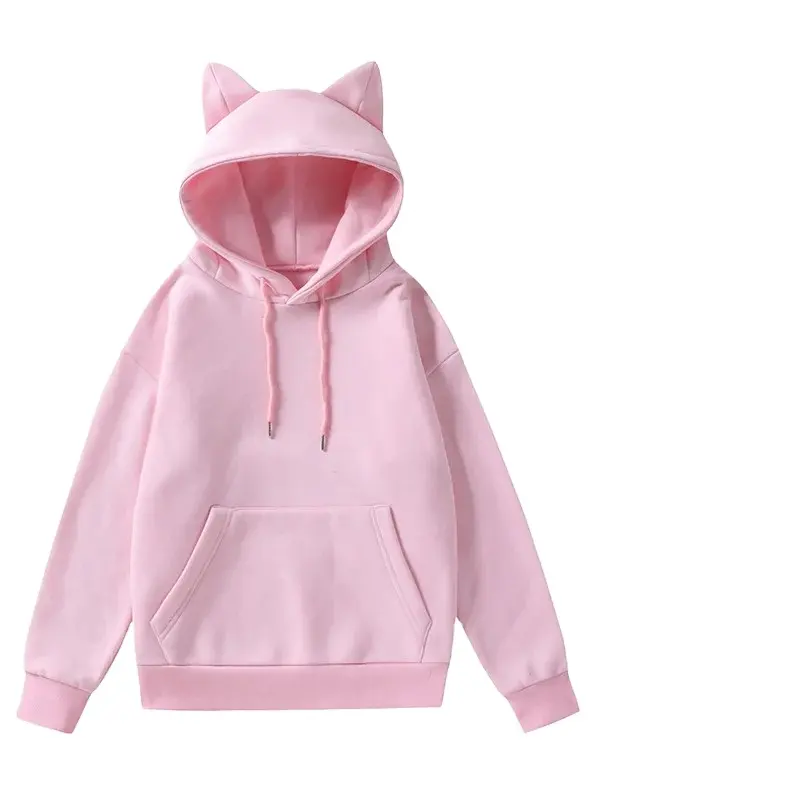 Mode Heren Kat Oren Schattige Japanse Top Persoonlijkheid Sweatshirt Vrouwen Nieuwe Winter Heren Hoodie Trui Pullover Zuid Korea