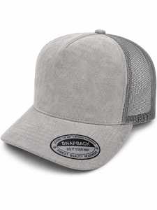 หมวกแก๊ปตาข่ายหนังกลับแบบ Trucker  5 ชิ้นส่วนด้านหน้าเป็นตาข่าย ปรับขนาดได้ด้วย Snap Back มีหลายสีให้เลือก คุณภาพพรีเมียม สำหรับทุกเพศ - Product Image 5