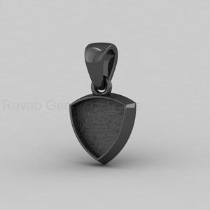 High Quality 925 Sterling Silver 10mm Trillion Blank Bezel Cup Charm Pendant Setting for DIY Keepsake Breastmilk Resin Jewelry - Product Image 6