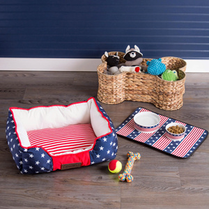 Hot Selling Natural Water Hyacinth Woven Bone Shaped Basket Suitable For <b>Dog</b> Toy & Pet Accessory Storage - Product Image 4