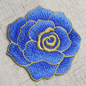 Parche Bordado con Diseño de Flores, Tela de Sarga, Diferentes Colores Nuevos, Material Suave Personalizado, Último Diseño, Nuevo Parche Bordado - Product Image 5