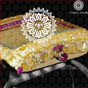 Charm_Jewells Luxury Women's Rectangular Crystal <b>Watch</b> Yellow Gold Case Leather Band Analog Quartz Movement 30mm Fashion Jewelry - Product Image 4