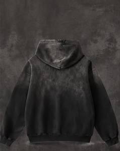 เสื้อสเวตเชิ้ตมีฮู้ดขนาดใหญ่พิเศษสำหรับผู้ชาย สีพื้น ผ้าฝ้ายขนแกะ สวมใส่สบายๆ ในฤดูใบไม้ร่วง มีกระเป๋า ดีไซน์ถัก ทรงปกติ - Product Image 3