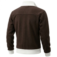 Veste polaire zippée intégrale unie pour homme, col roulé, en tissu technique respirant, anti-plis, pour l'hiver, style décontracté et professionnel