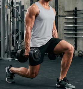 Men’s <b>Sleeveless</b> Tank <b>Top</b> Cotton Gym Workout Shirt Breathable Fitness Vest Athletic Training Wear Lightweight <b>Summer</b> Casual Wear - Product Image 2