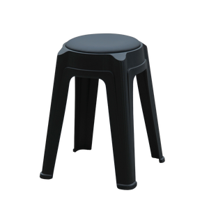 Modern Black Plastic <b>Stool</b> Seat Stackable European Design Living Room Furniture for Home Apartment Bedroom School Warehouse Use - Product Image 1