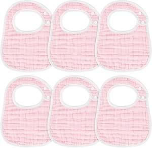 Bavoirs en mousseline extensibles 95% bambou 5% élasthanne - Ajustement doux, absorbants, essentiels pour bébé - Product Image 1