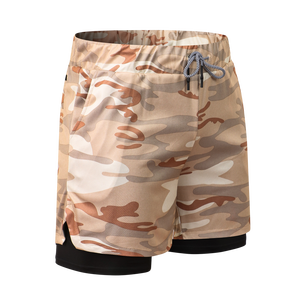 กางเกงวิ่งออกกำลังกายผู้ชายคุณภาพสูงพร้อมโลโก้สั่งทำพิเศษ แบบ 2 in 1 มีกระเป๋าสำหรับฝึกซ้อม ผลิตจากโพลีเอสเตอร์ 100% แห้งเร็ว ระบายอากาศได้ดี - Product Image 3