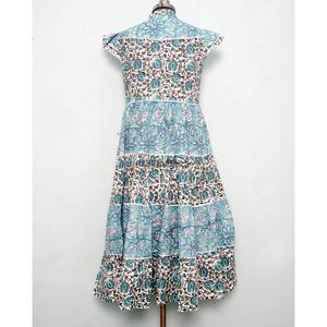 Vestidos Casuales Bohemios Elegantes, Hechos a Mano, Holgados, Naturales, para Uso Diario en Invierno, 100% Algodón Puro, Estampado Floral, Transpirables, Manga Corta, Maxi - Product Image 6