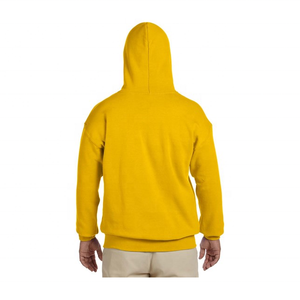Sweat-shirt à capuche jaune pour homme, manches régulières, couleur unie, tricoté en molleton bouclette, style automne, sans doublure - Product Image 2