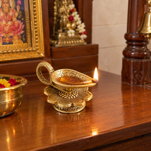 Brass Diya Decorative Oil Lamps for Diwali Puja Home Decor <b>Prayer</b> Festival Gift Handmade Indian Brass Diya Manufacturer Diwali - Product Image 3