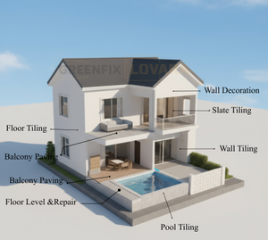 Adhesivo para Azulejos de Mortero Cementicio Duradero, Mortero de Aplicación Fina con Arena Fina GREENFIX, Proveedor de Vietnam, Suministro de Fábrica - Product Image 6