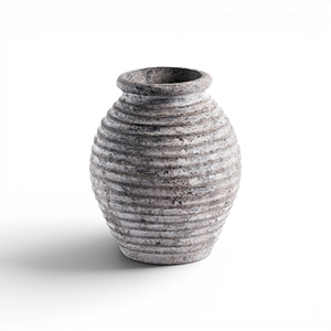 Rustic Textured <b>Ceramic</b> Pottery <b>Vase</b> Handmade Terracotta Tabletop <b>Vase</b> for Home Decoration - Product Image 1