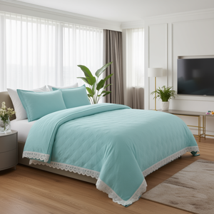 Housse de lit Noory en coton premium pour lit Queen 90x100 pouces pour hôtel et maison, couvre-lits et draps - Product Image 3
