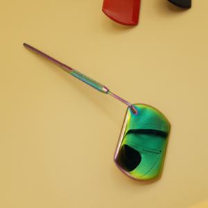 Pince à épiler professionnelle en verre et plastique avec miroir de maquillage pour l'extension et l'application des cils, outil de beauté réutilisable - Product Image 3