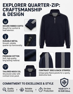 Fabricante de Sudaderas Personalizadas con Cierre de Cremallera para Hombre, Fábrica OEM - Product Image 5