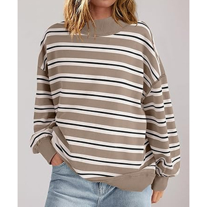 Women Turtleneck Sweatshirt Heavyweight Fleece Lined Casual Pullover - Product Image 6