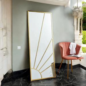 Modern Design Custom <b>Large</b> Metal Bedroom Mirror Wall Decoration Rectangular Shape Mirror <b>Frame</b> - Product Image 1