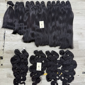 Extensiones de Cabello Humano Premium con Cutículas Alineadas, Ondulado Natural, Liso, Negro Natural, en Paquetes - Product Image 4