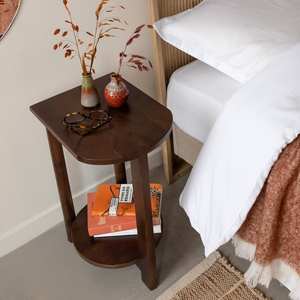 Mesita de noche ovalada Vandana Vista Grand en madera de mango - Product Image 6