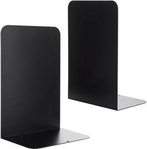 Sujetalibros Compactos de Acero, Soporte Decorativo Premium para Libros, Organizador de Estanterías Resistente, Accesorio de Exhibición Contemporáneo para el Espacio de Trabajo - Product Image 1