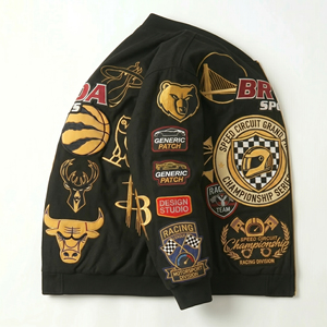 2026 <b>NASCAR</b> Trending Racing <b>Jacket</b> Vintage Embroidered Logos Heavy Cotton\Polyester <b>Jacket</b> Manufacturer Pakistan OEM ODM Service - Product Image 5