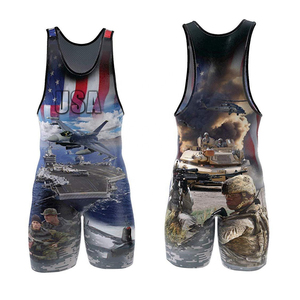 Customized Design Unisex Stretch Front Logo American <b>Wrestling</b> <b>Singlet</b> Quick Dry Lightweight - Product Image 5