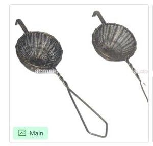 Handcrafted <b>Mesh</b> Tea Infuser <b>Strainer</b> Gold Handle Loose Leaf Brewing Tool Kitchen Accessory Design Piece - Product Image 2