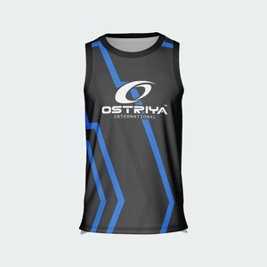 Maillot de basketball personnalisé OEM imprimé numériquement, grande taille adulte, respirant, séchage rapide, sans manches, 100 % polyester - Product Image 6