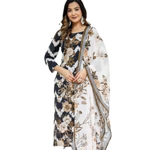 Latest Designer Cotton Silk Embroidery Hand Work <b>Kurti</b> Set by FabZone - Product Image 1