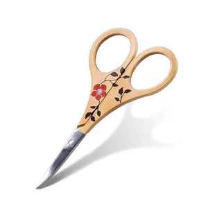 Ciseaux à poils de nez en acier inoxydable de qualité supérieure, à pointe incurvée et arrondie, pour la coupe des poils du visage, des oreilles et des sourcils, pour droitiers - Product Image 1