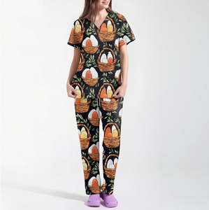 Luxury Anti Wrinkle <b>Scrub</b> <b>Set</b> Clothing Nurses Spa Hospital Uniforms Womens Beauty Salon Spandex <b>Scrubs</b> New Design Joggers Suits - Product Image 4