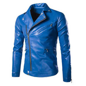 Chaqueta de cuero elegante para hombre, ropa de calle, moda urbana, para viajes informales y estilo diario en invierno - Product Image 1
