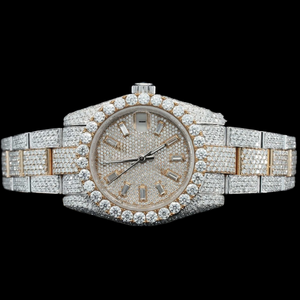 Nueva Joyería Fina para Hombre, de Lujo, en Dos Tonos, con Diamantes Moissanite, Diseño Único, Completamente Cubierta de Piedras, de Acero Inoxidable, Estilo Hip Hop - Product Image 1