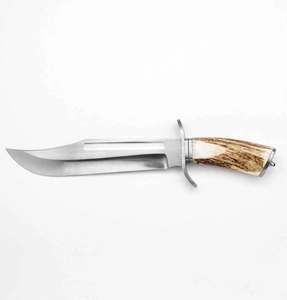 Outil utilitaire d'extérieur à lame fixe en acier inoxydable personnalisé avec manche en bois de cerf - Product Image 2