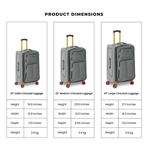 Polyester <b>Luggage</b> Set 3-Piece with 4 Wheels Expandable <b>Soft</b> Fabric <b>Luggage</b> Set With Smooth Rolling Wheels And Durable Travel - Product Image 6