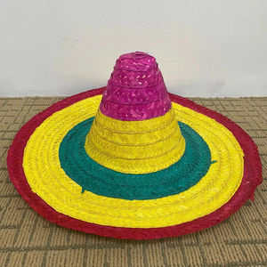 หมวกทรงโซมเบรโรแบบมีลายทางสไตล์เม็กซิกันสำหรับทุกเพศ เหมาะสำหรับงานซินโก เดอ มาโย งานปาร์ตี้ กิจกรรมตกปลา กีฬา ชายหาด ใช้ได้ทุกวัน-งานเลี้ยงสังสรรค์แบบลำลอง - Product Image 1