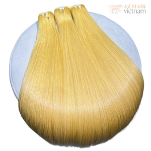 613 blond vietnamien brut vierge extensions de cheveux humains russe Double trame Remy cheveux frontale avec HD dentelle - Product Image 4