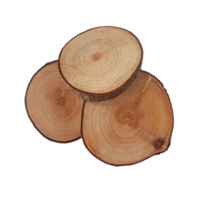 Round Acacia Coaster Set 5mm Thick Non Slip <b>Reusable</b> Modern Design Mats & <b>Pads</b> of 4 Pcs 300mm Diameter - Product Image 5