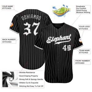 <b>Custom</b> Black Gray Pinstripe White Womens <b>Softball</b> Jersey Breathable Moisture Wicking Team Sportswear Wholesale Athletic <b>Uniforms</b> - Product Image 2