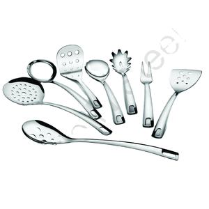 Nouveaux outils de cuisine en acier inoxydable ensemble de 8 pièces couronne ustensiles de cuisine outil cuillère de cuisson spatule ensemble d'ustensiles - Product Image 1