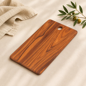 Planche à découper en teck massif, artisanale, de qualité supérieure, durable, pour cuisine professionnelle, réversible - Product Image 4