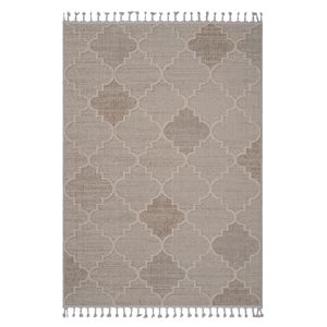 Set di Tappeti da Interno/Esterno NAAR Guros Collection 6X9 Crema con Motivo a Traliccio - Product Image 1