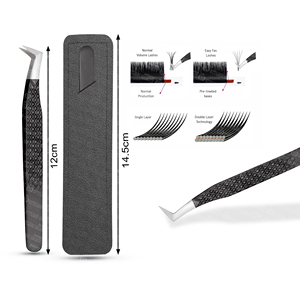 Pince à épiler pour extensions de cils en acier inoxydable, performance fiable, édition professionnelle, longue durée, contrôle facile, prise en main confortable - Product Image 2