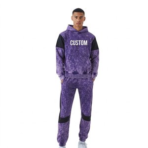 Conjunto Deportivo Personalizado para Hombre, Corte Regular, Lavado Ácido, Sudadera de Algodón Suave, Pantalones Jogger, Ropa Casual Urbana, Proveedor Mayorista - Product Image 3