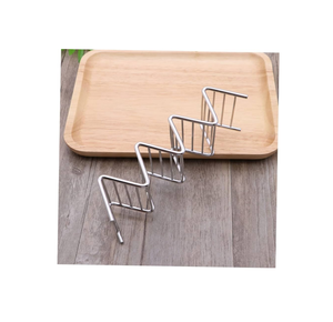 Wholesale Stainless Steel Taco Stand <b>Rack</b> Tray Plate Taco Holder Stand for Hexgaon Shape Hot Piece - Product Image 5