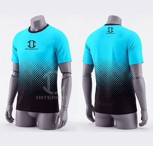 T-shirt en polyester respirant pour homme INTERKNIT, imprimé par sublimation dégradé vert-noir, taille adulte - Product Image 6